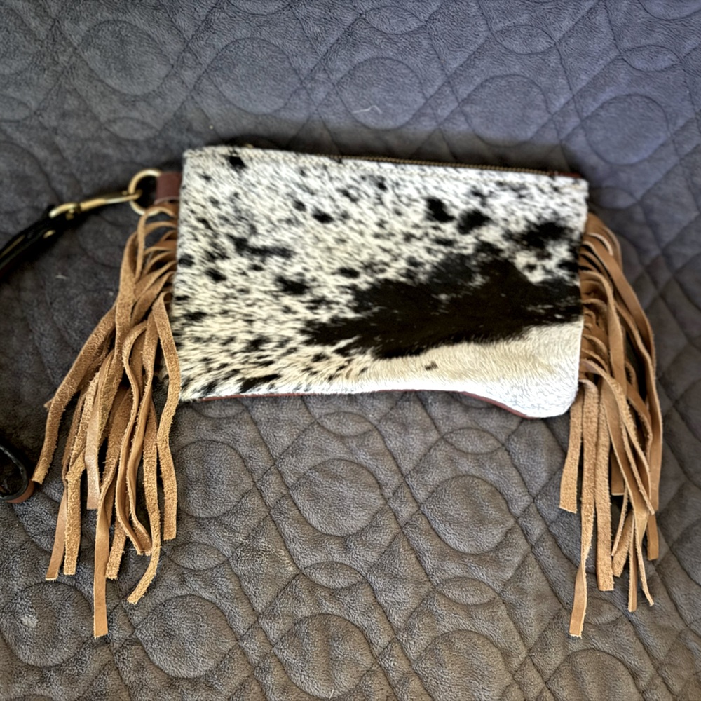 Leather wristlet